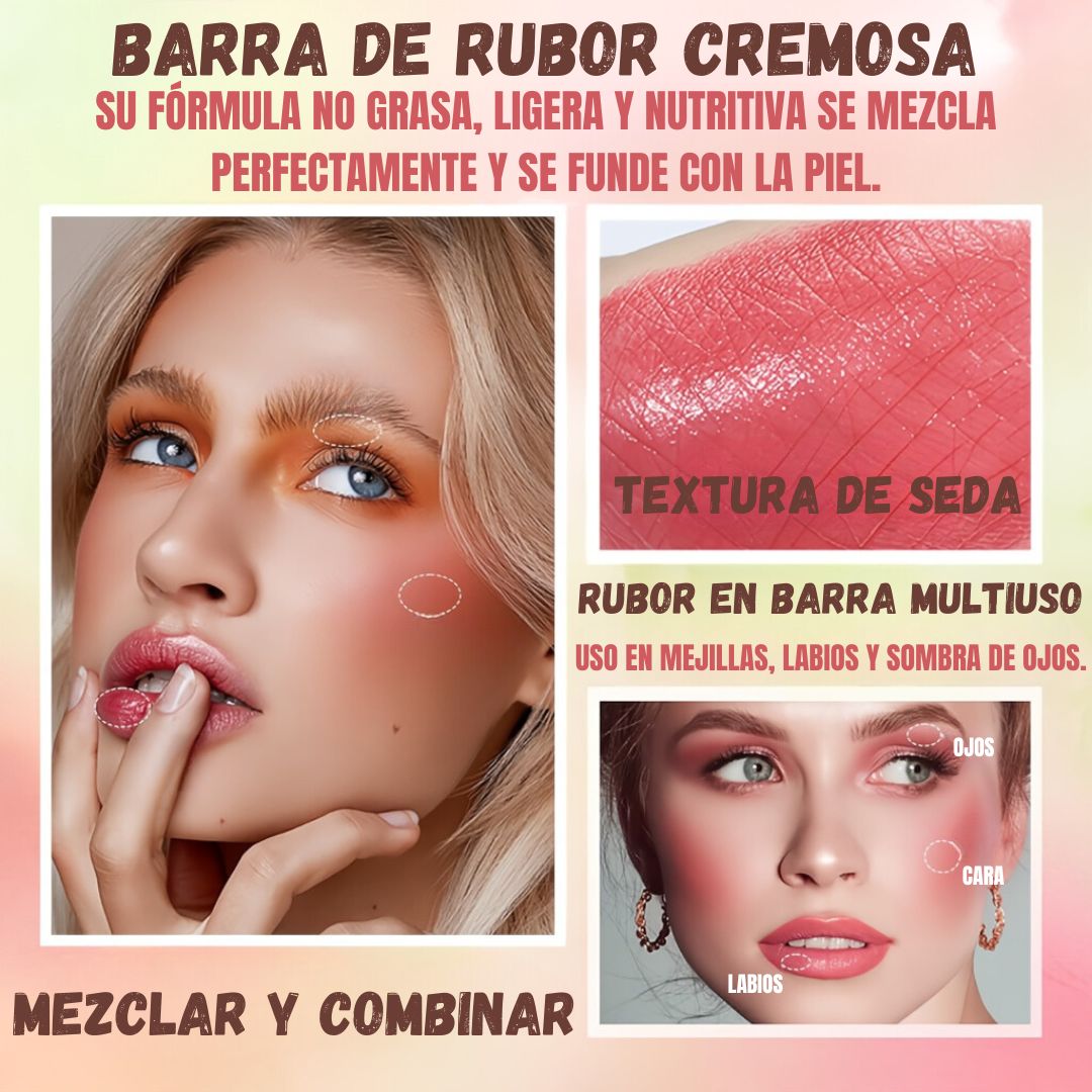 RUBOR EN BARRA-BLUSH GLOW™🛍️¡1+1 GRATIS!🛍️